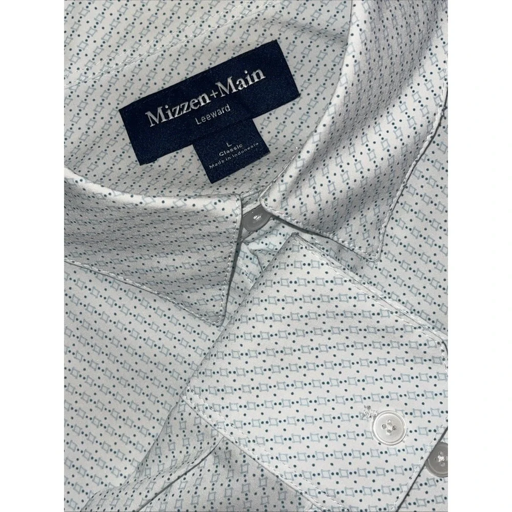 Mizzen + Main Leeward Antimicrobial Performance Silvadur Shirt Men L Classic - Picture 8 of 8